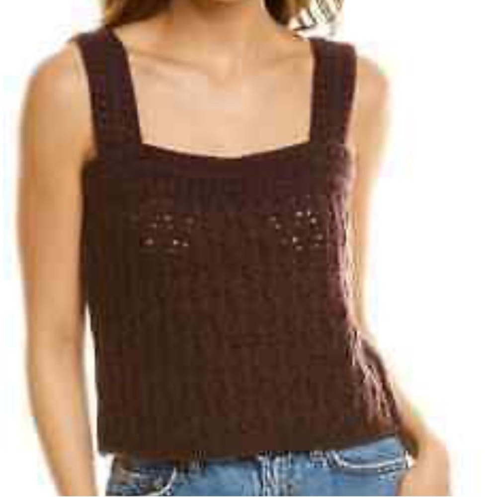 Vince Chocolate Knit Tank Top